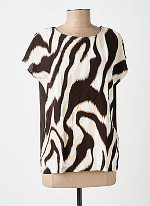 Top imprimé fantaisie manches courtes marron STREET ONE femme