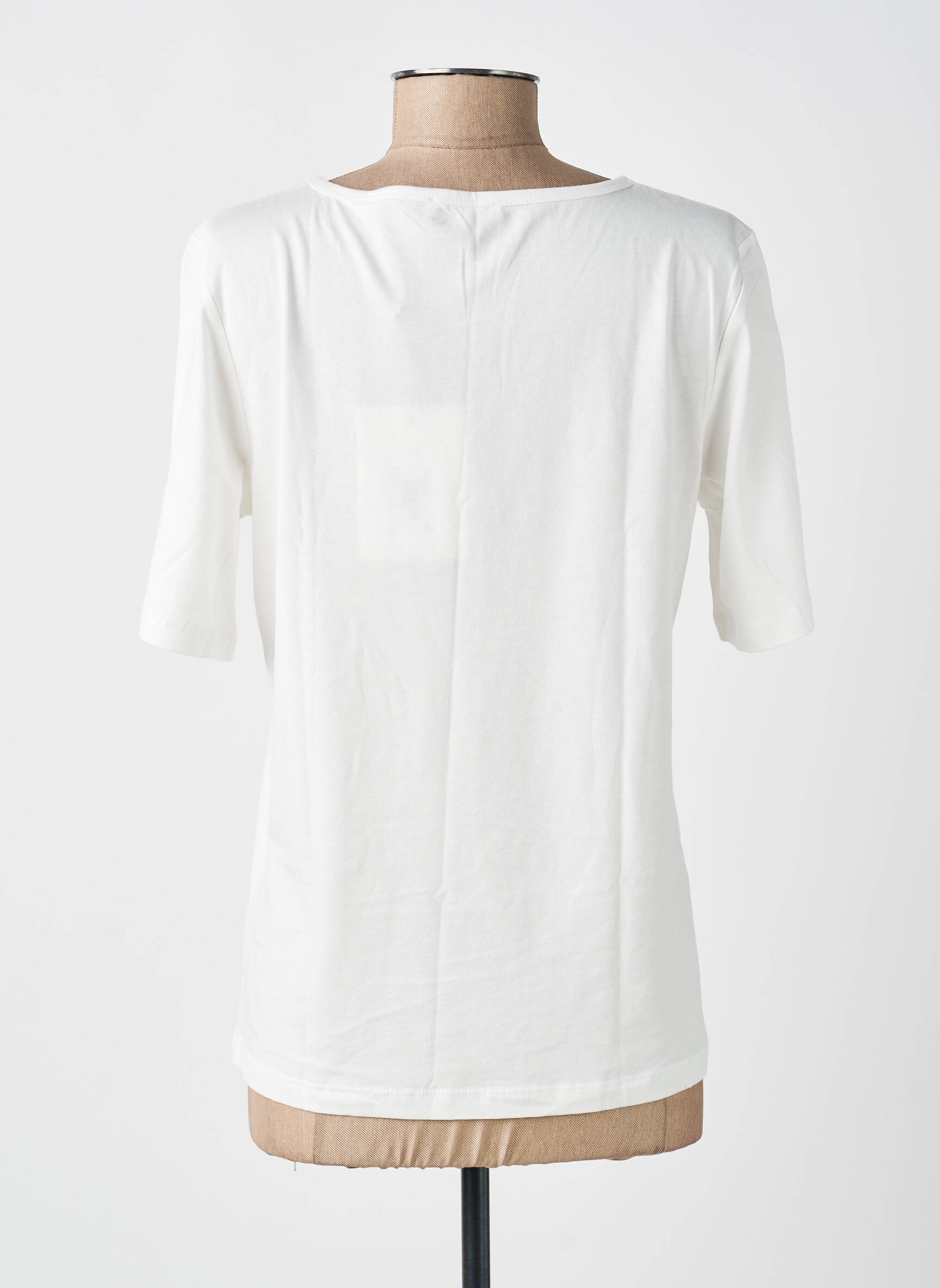 T-shirt sérigraphie floquée manches courtes blanc STREET ONE femme
