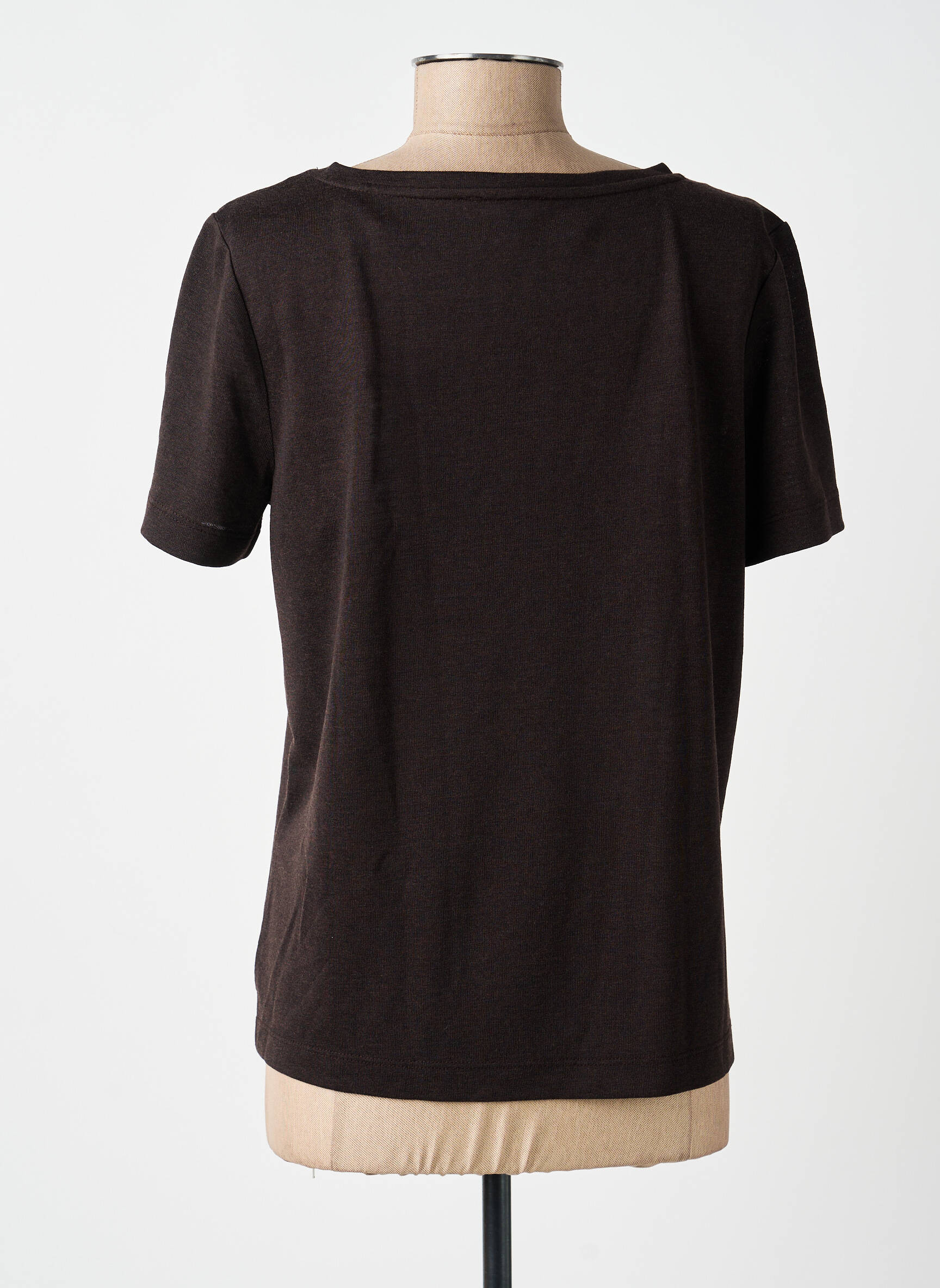 T-shirt sérigraphie floquée manches courtes marron STREET ONE femme