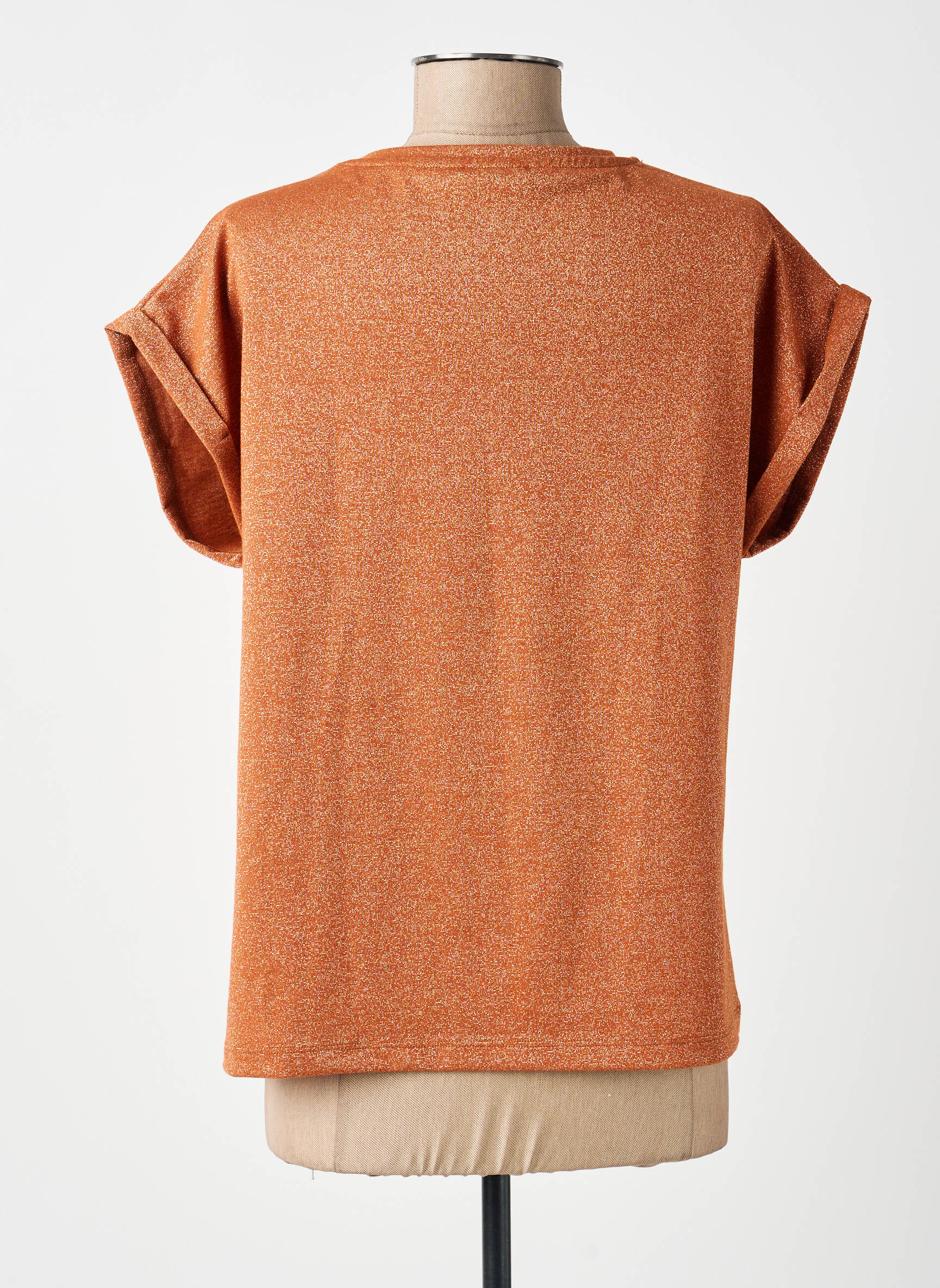 Top manches courtes manches courtes marron GEISHA femme