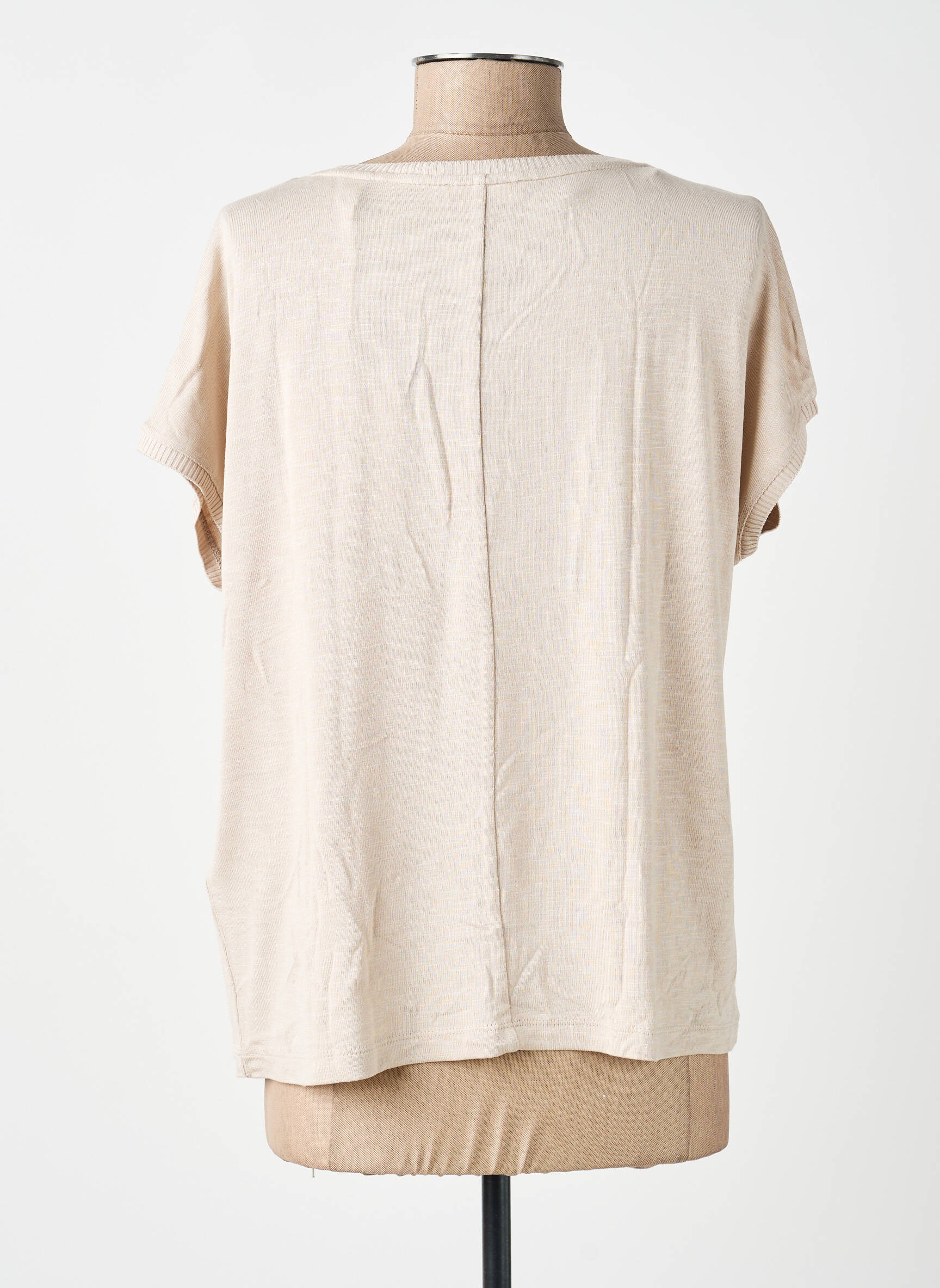 Top coupe fluide manches courtes beige STREET ONE femme