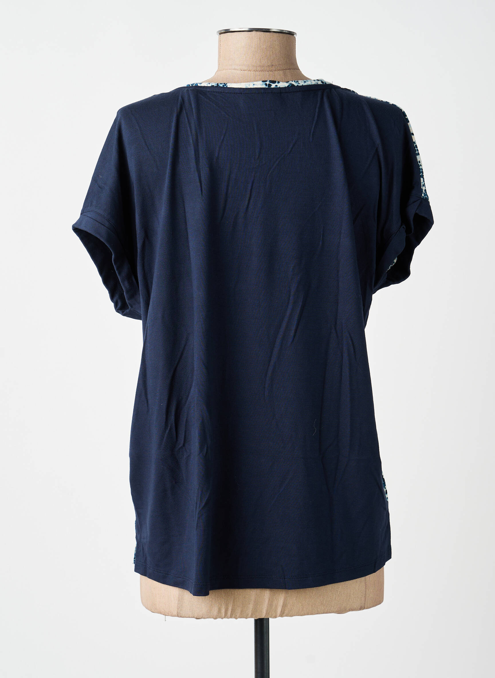 Top stretch manches courtes bleu STREET ONE femme