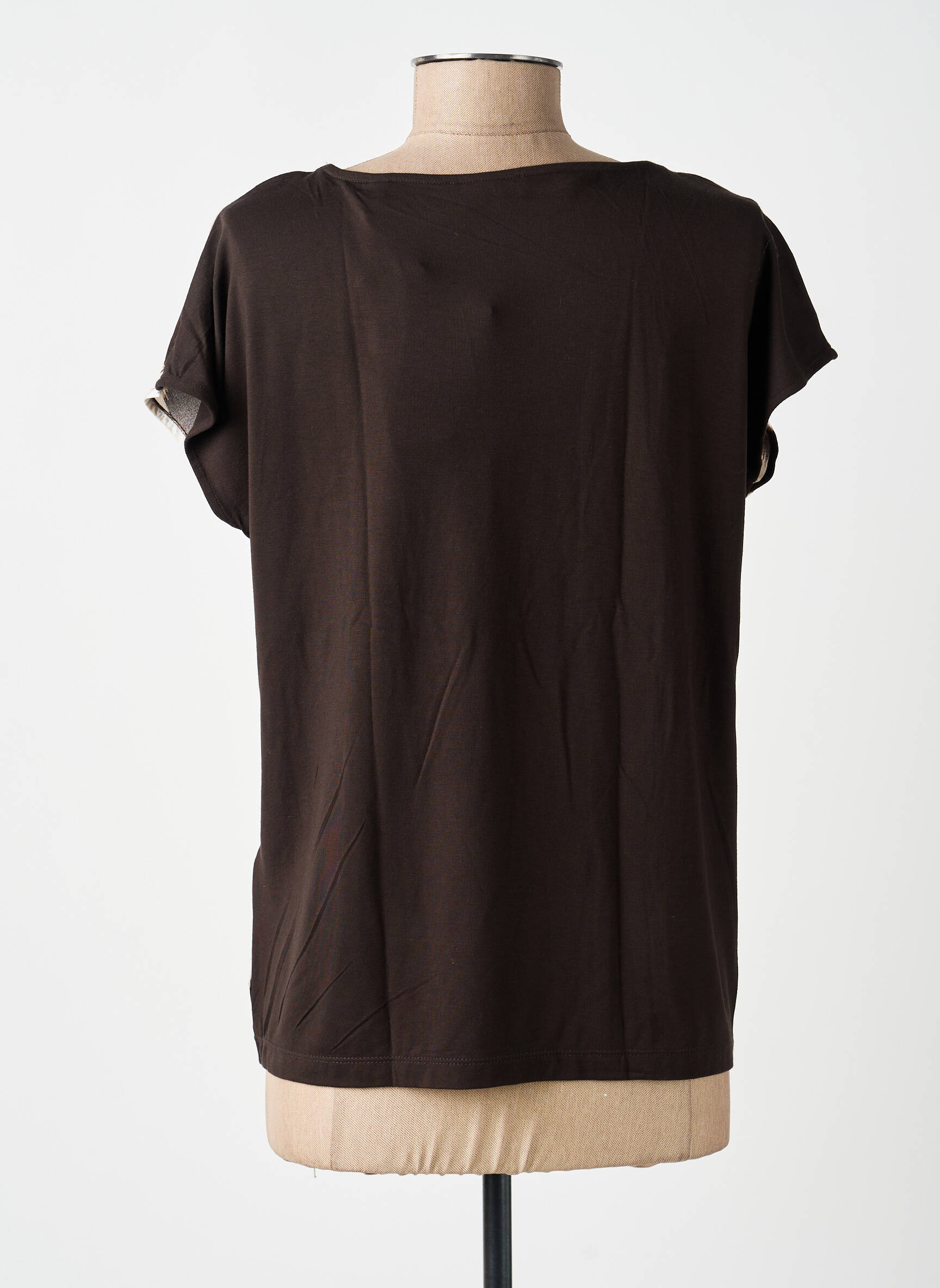 Top imprimé fantaisie manches courtes marron STREET ONE femme