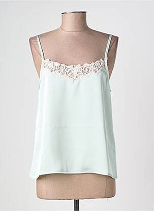 Top/caraco tissage satiné vert NEKANE femme