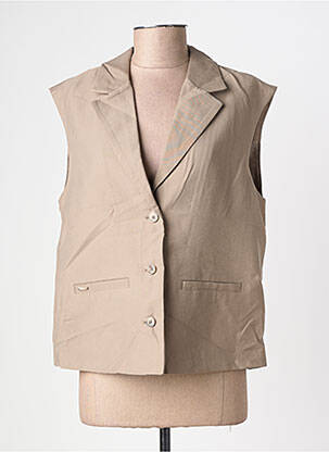 Gilet sans manche coupe droite marron STREET ONE femme