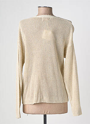 Gilet manches longues maille ajourée or NEKANE femme