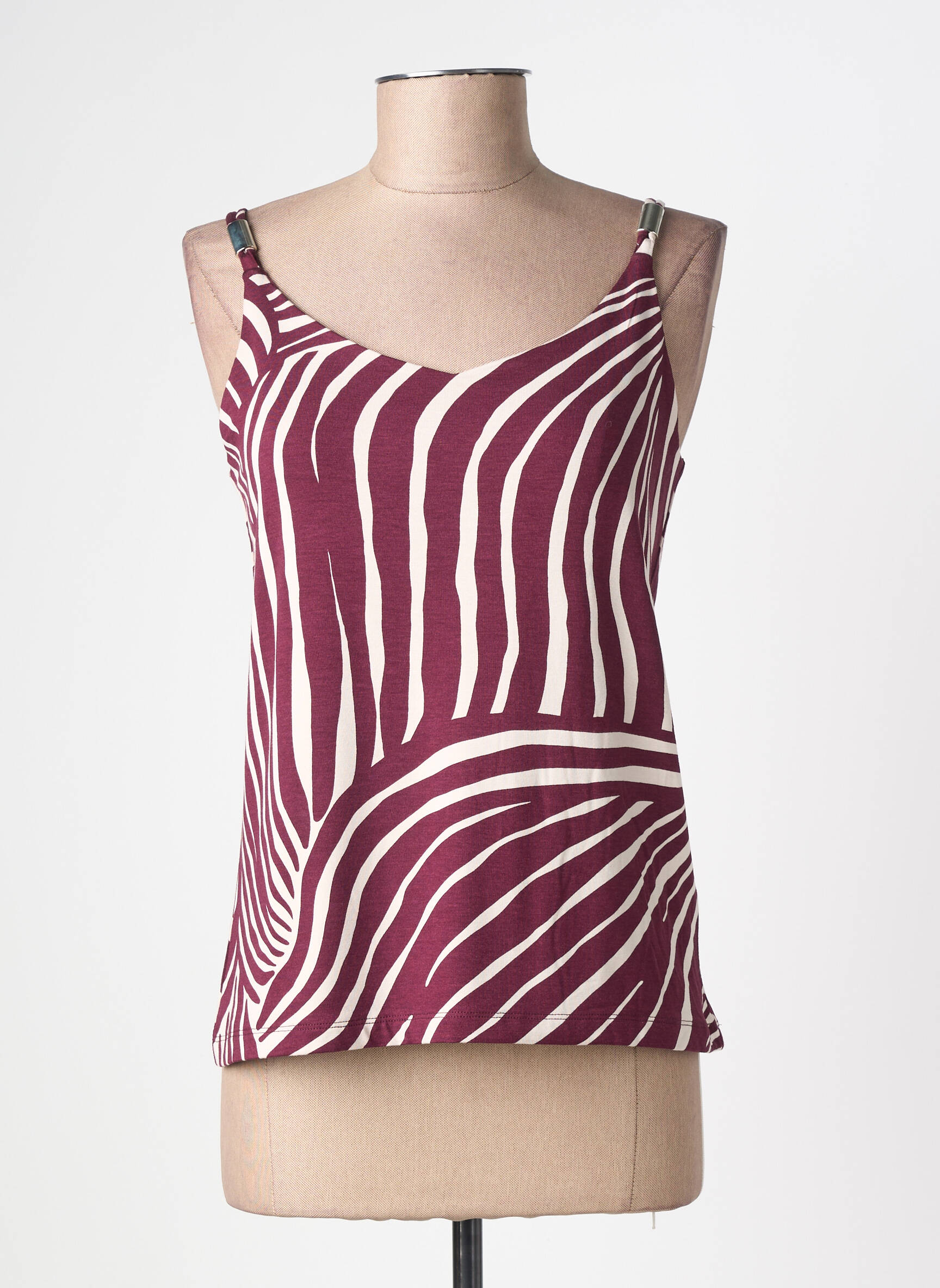Top stretch fines bretelles violet STREET ONE femme