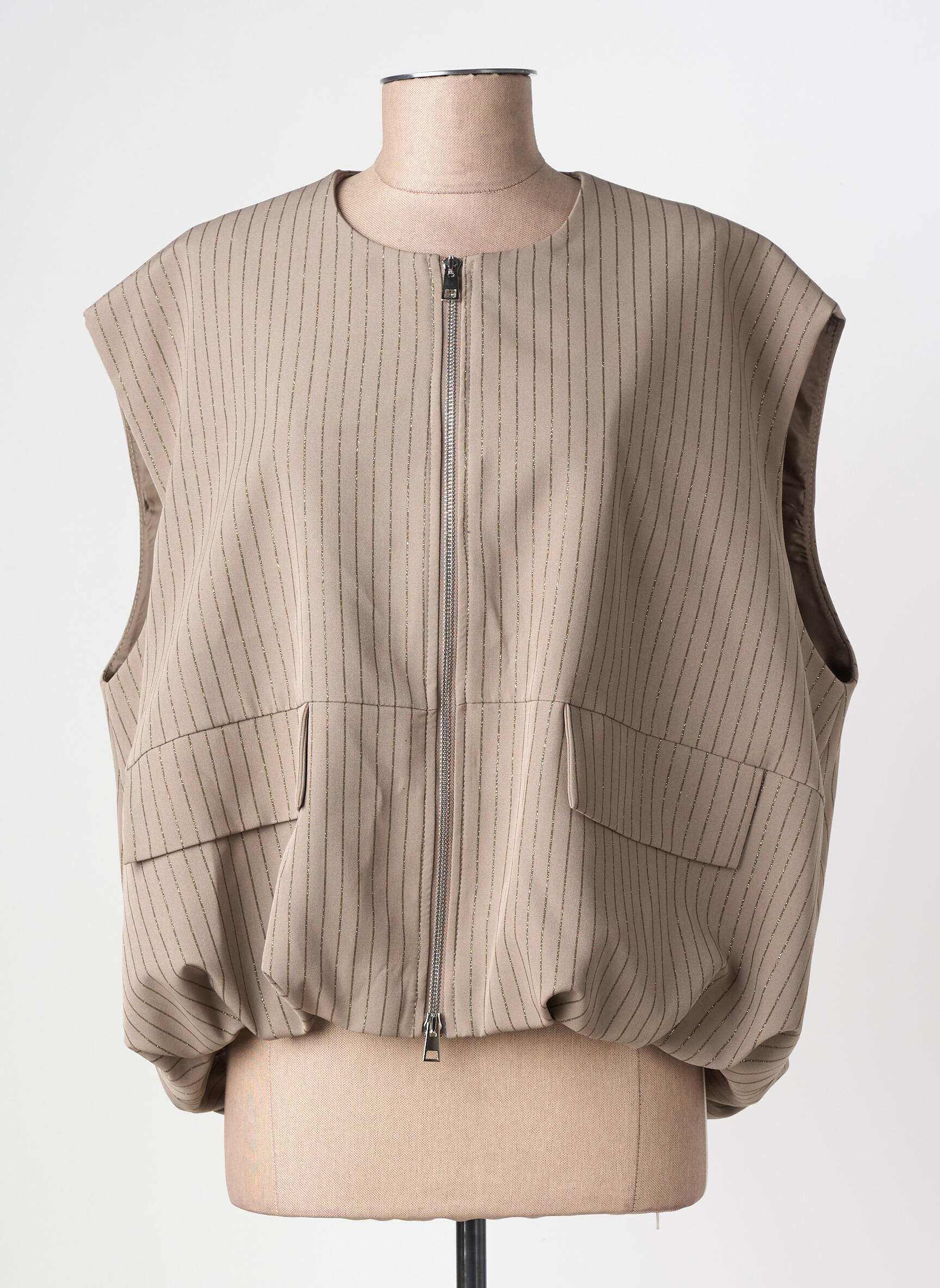 Veste casual col rond marron IMPERIAL femme