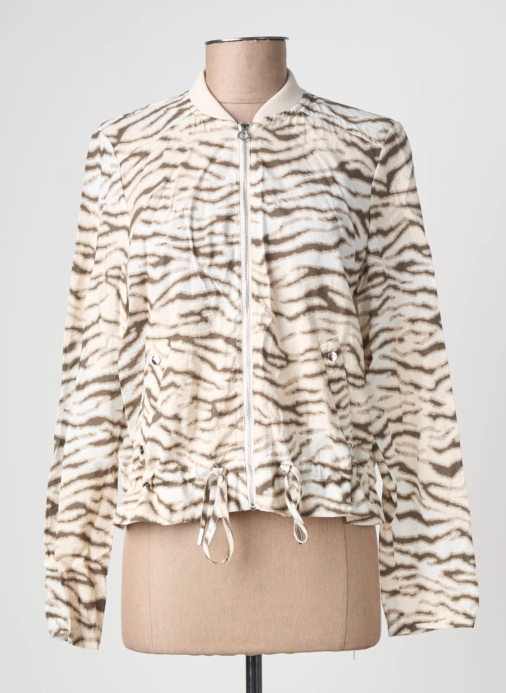 Veste casual col rond marron STREET ONE femme