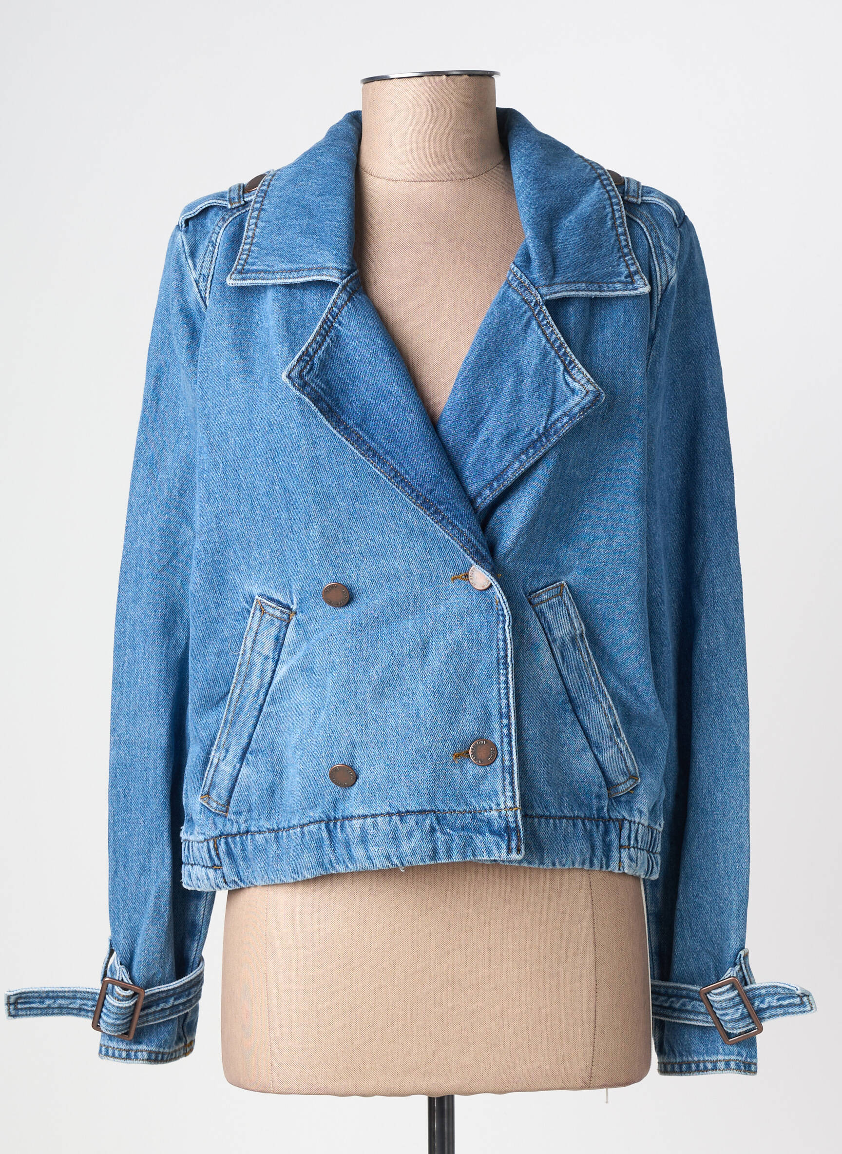 Veste casual col tailleur bleu STREET ONE femme