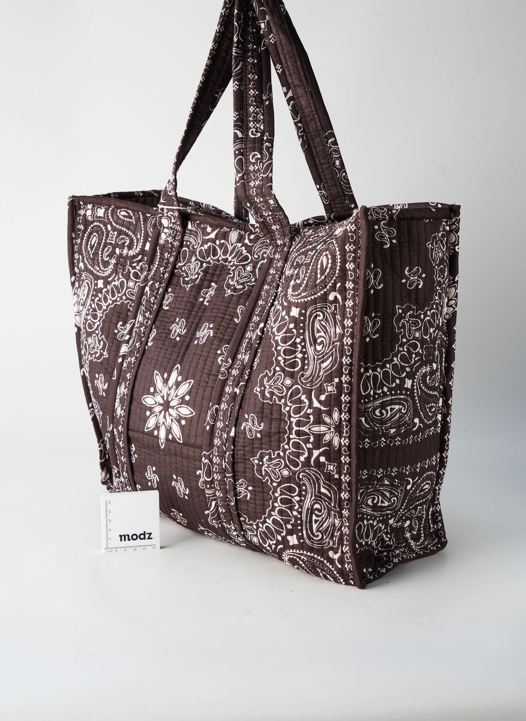 Sac fermeture zippée forme rectangulaire marron LARA-ETHNICS femme