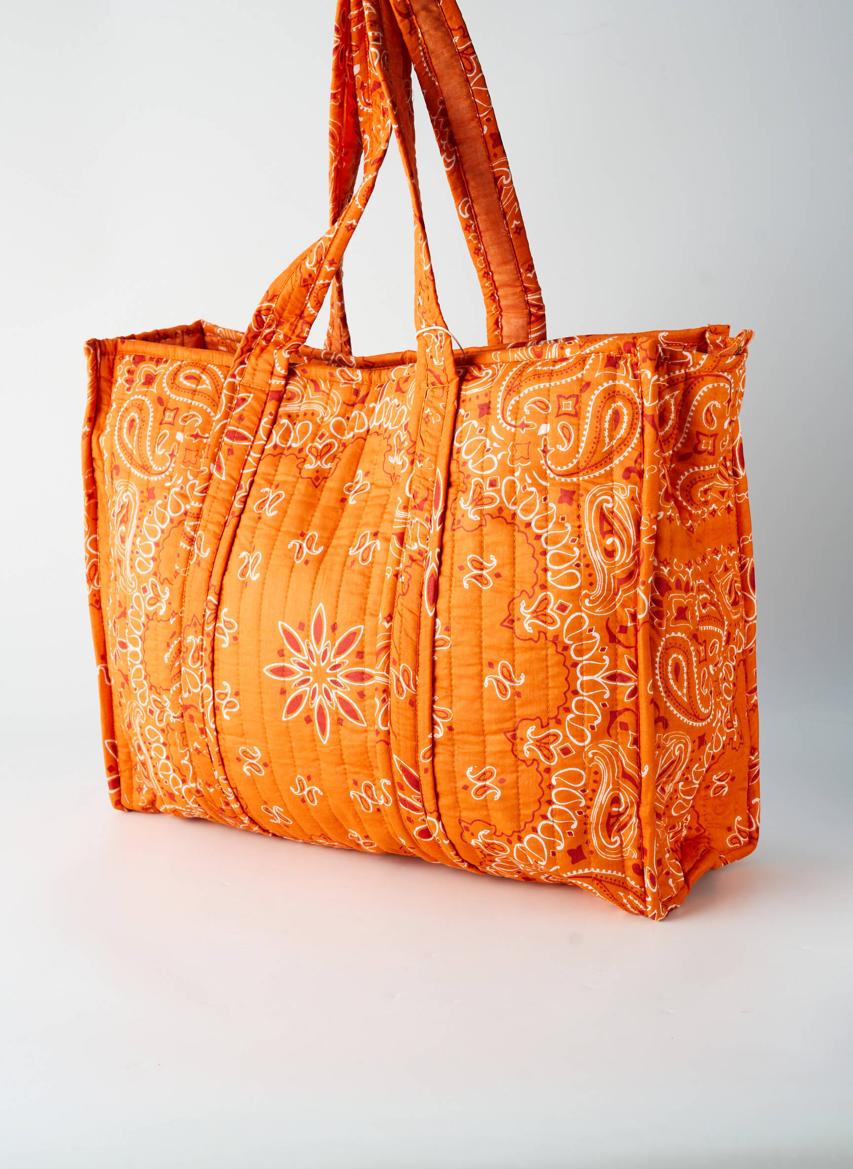 Sac fermeture zippée forme rectangulaire orange LARA-ETHNICS femme