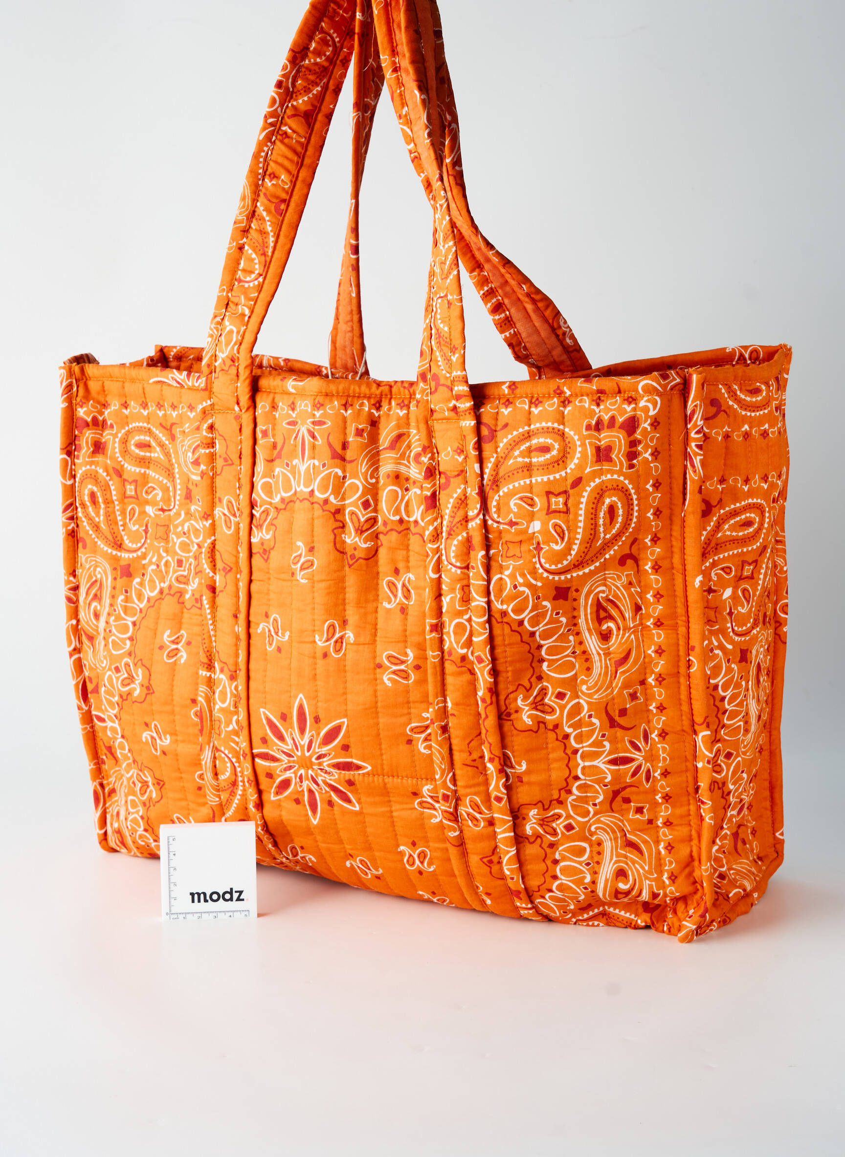 Sac fermeture zippée forme rectangulaire orange LARA-ETHNICS femme
