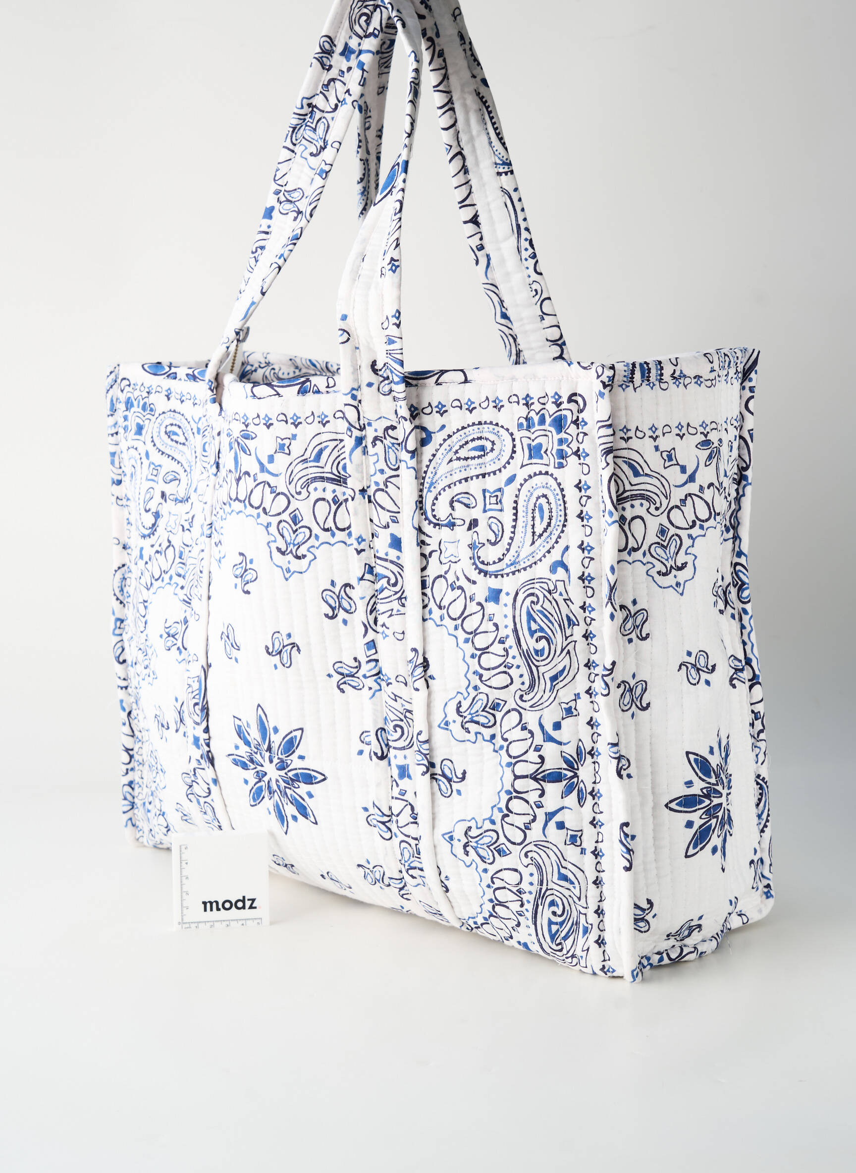 Sac fermeture zippée forme rectangulaire blanc LARA-ETHNICS femme