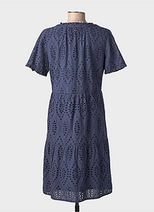 Robe mi-longue manches courtes manches courtes bleu STREET ONE femme