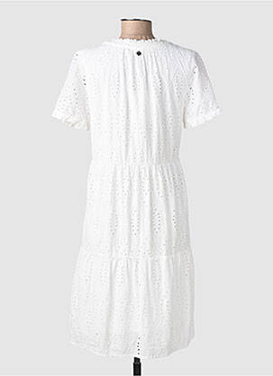 Robe mi-longue manches courtes manches courtes blanc STREET ONE femme