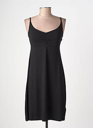 Robe courte coupe fluide fines bretelles noir GEISHA femme