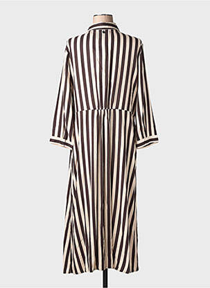 Robe longue manches longues manches longues marron STREET ONE femme