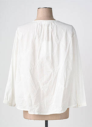Blouse tissage popeline manches longues blanc STREET ONE femme