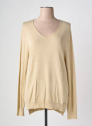 Pull col v manches longues or PLEASE femme