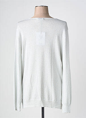 Pull col v manches longues argent PLEASE femme