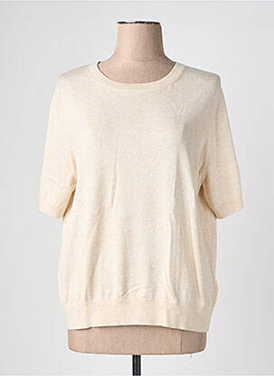 Pull resserrée sur le bas manches courtes beige STREET ONE femme