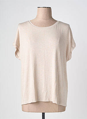 Top stretch manches courtes beige STREET ONE femme