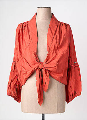 Top manches longues manches longues orange LARAETHNICS femme