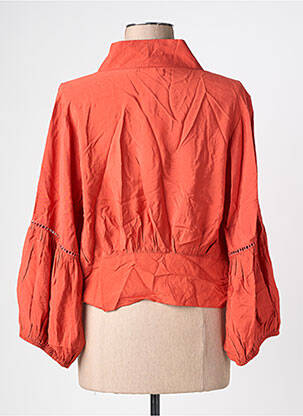 Top manches longues manches longues orange LARAETHNICS femme