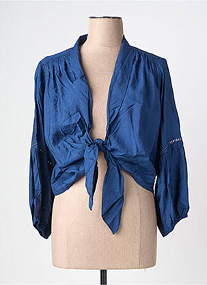 Top manches longues manches longues bleu LARAETHNICS femme