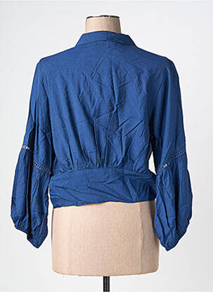 Top manches longues manches longues bleu LARAETHNICS femme