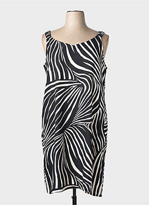 Robe mi-longue coupe fluide fines bretelles noir STREET ONE femme