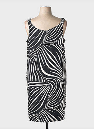 Robe mi-longue coupe fluide fines bretelles noir STREET ONE femme