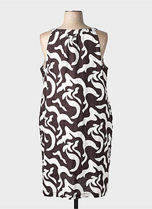 Robe mi-longue coupe fluide sans manche marron STREET ONE femme