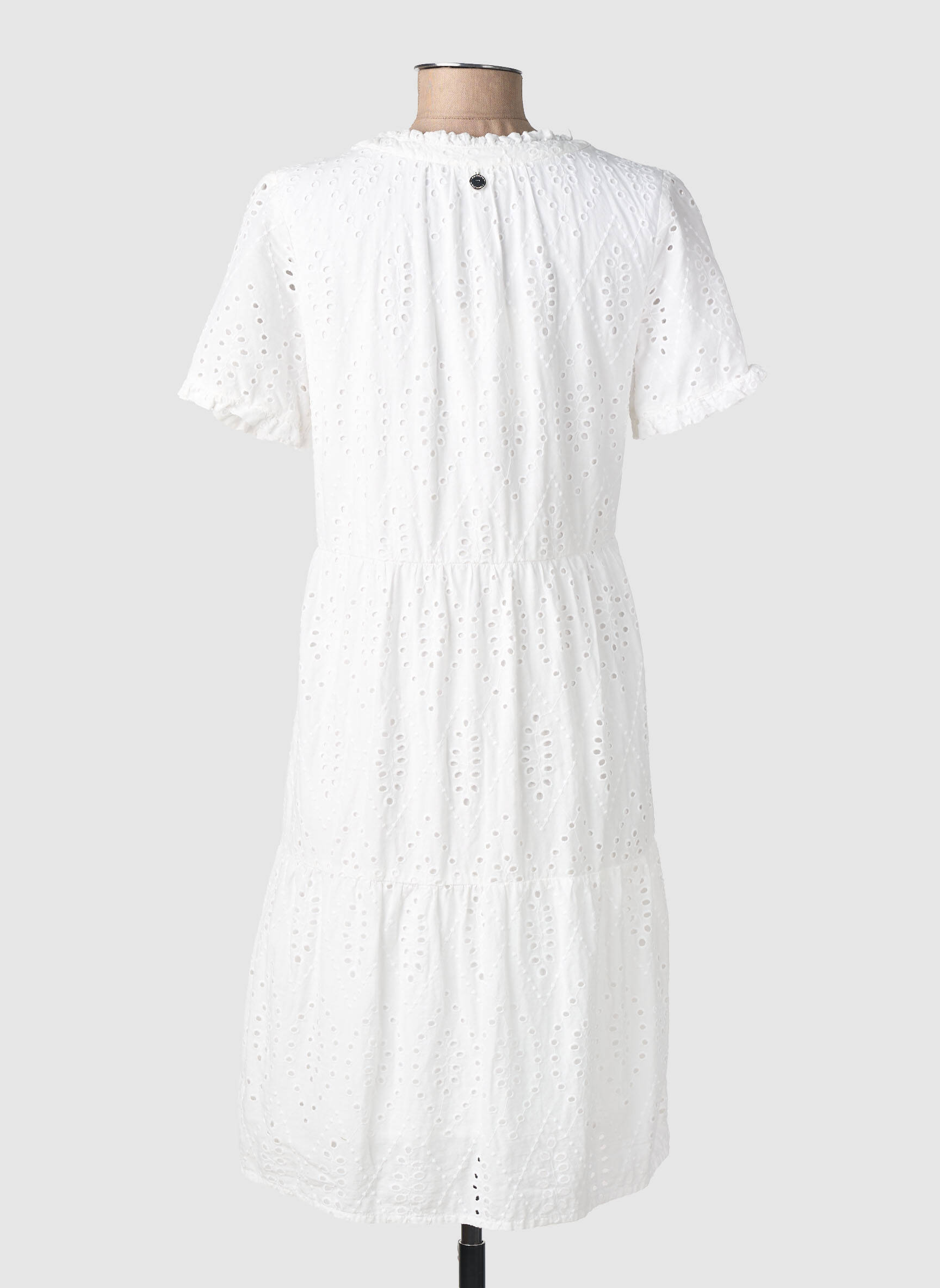 Robe mi-longue manches courtes manches courtes blanc STREET ONE femme