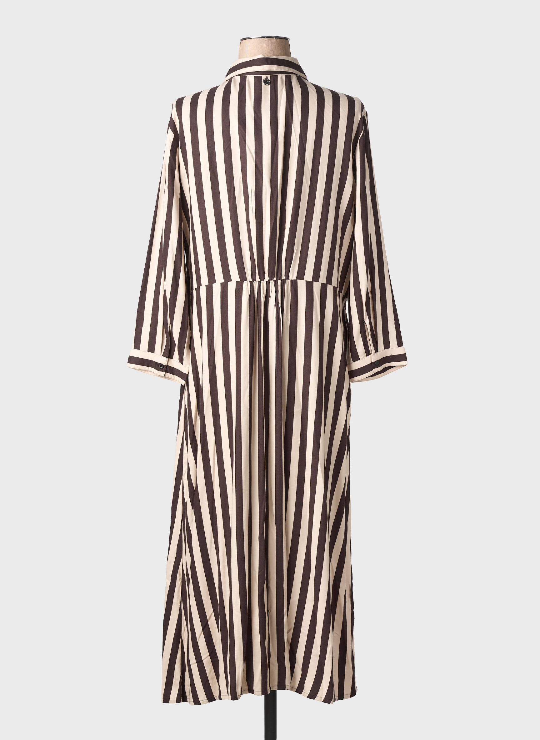 Robe longue manches longues manches longues marron STREET ONE femme