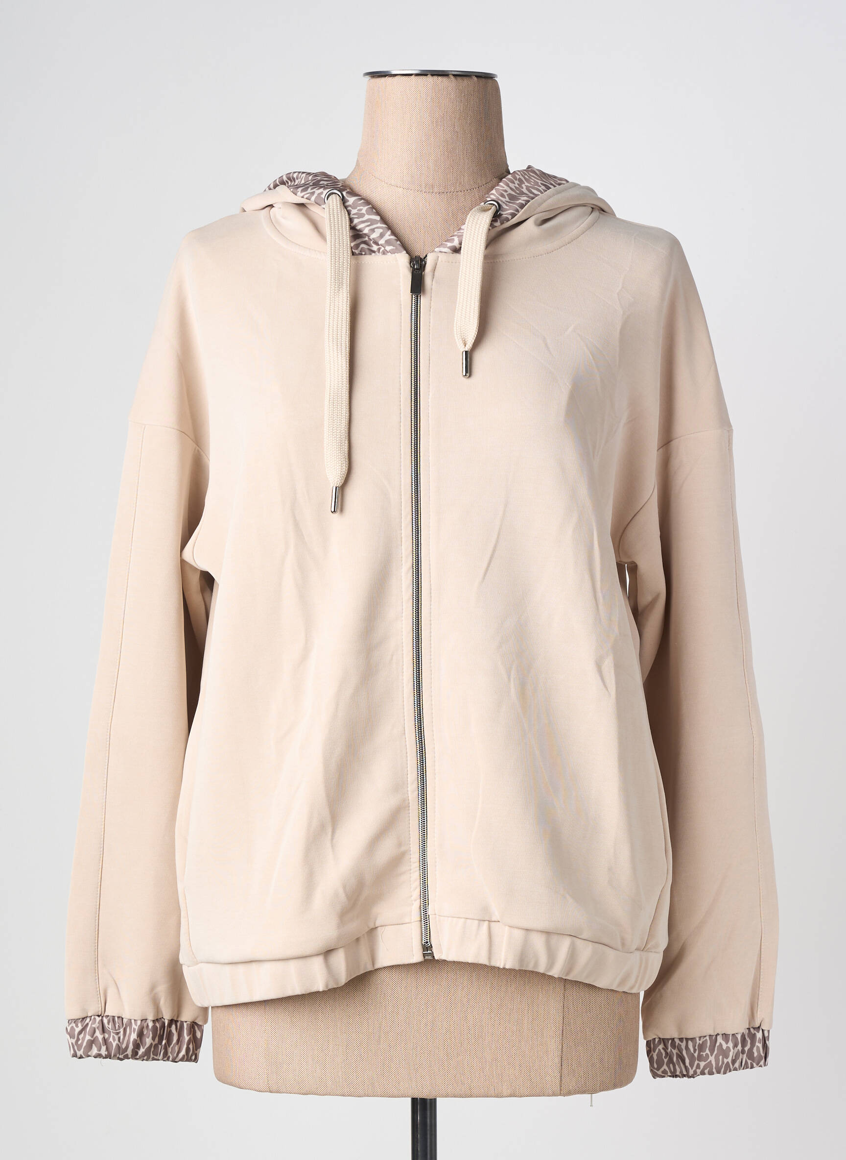Veste casual col rond beige STREET ONE femme