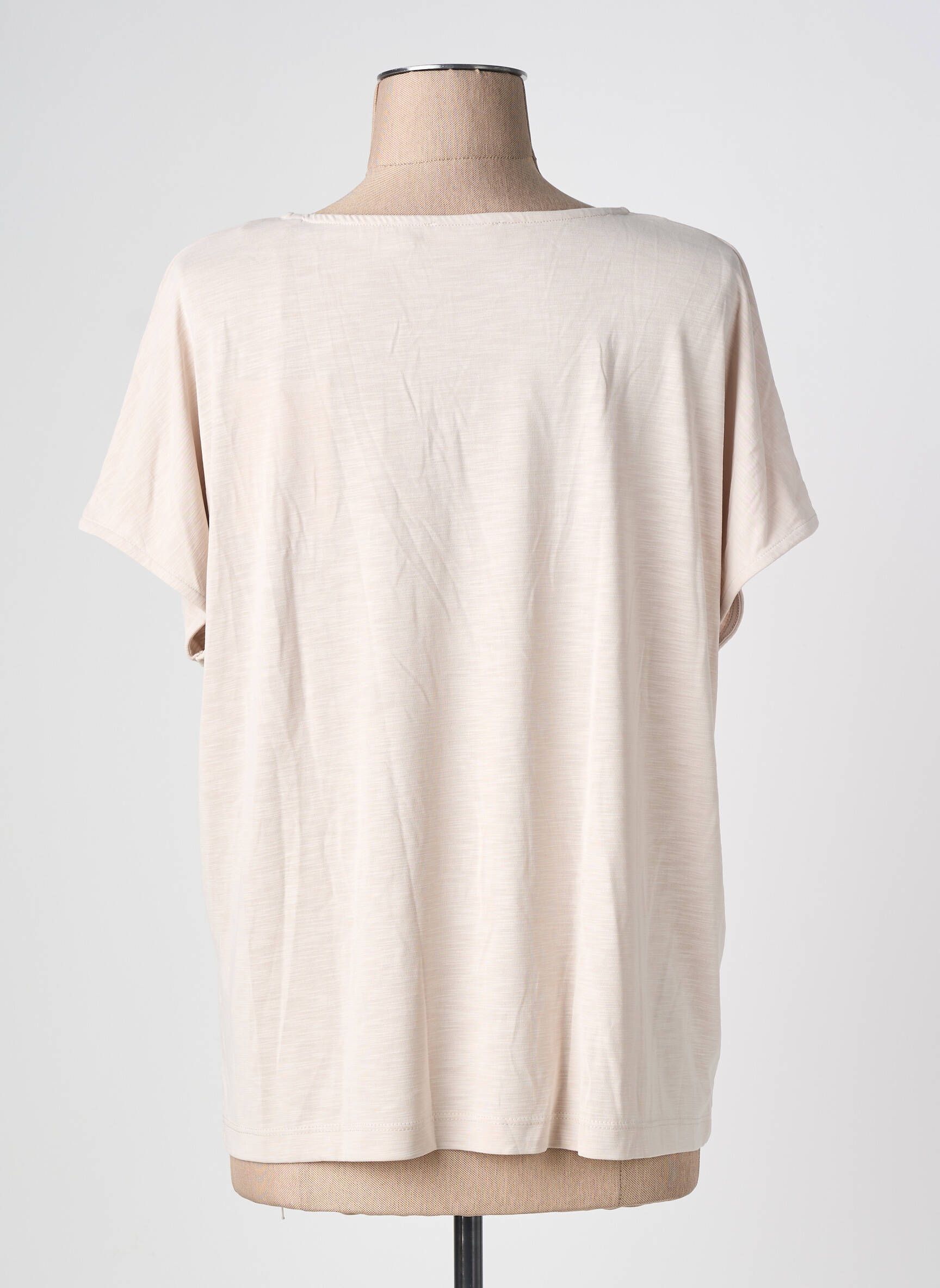 Top stretch manches courtes beige STREET ONE femme
