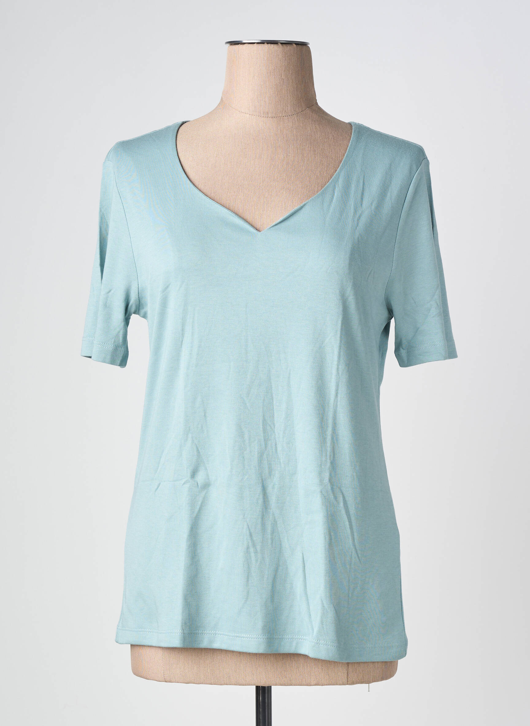 Top stretch manches courtes bleu STREET ONE femme
