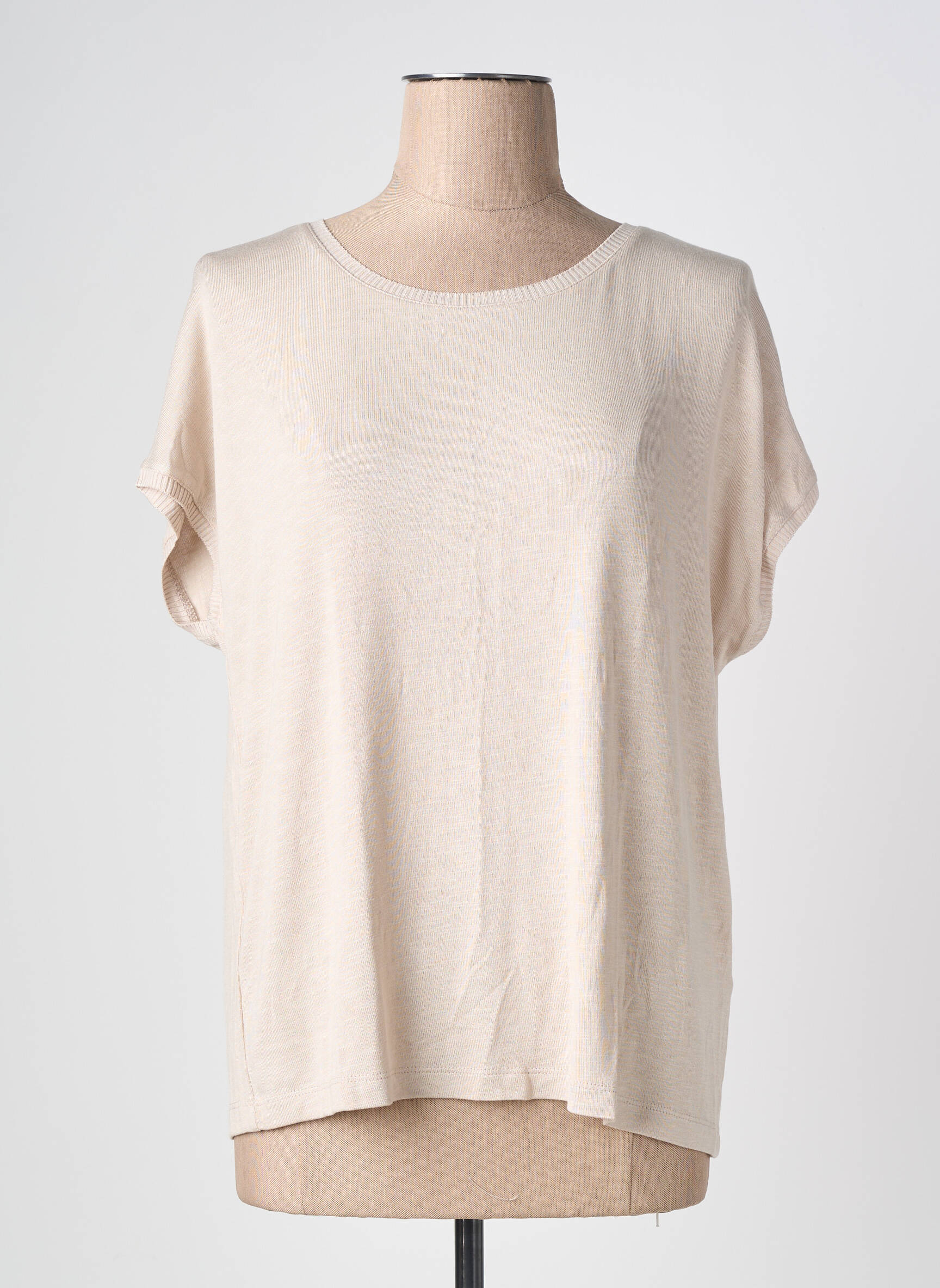 Top stretch manches courtes beige STREET ONE femme