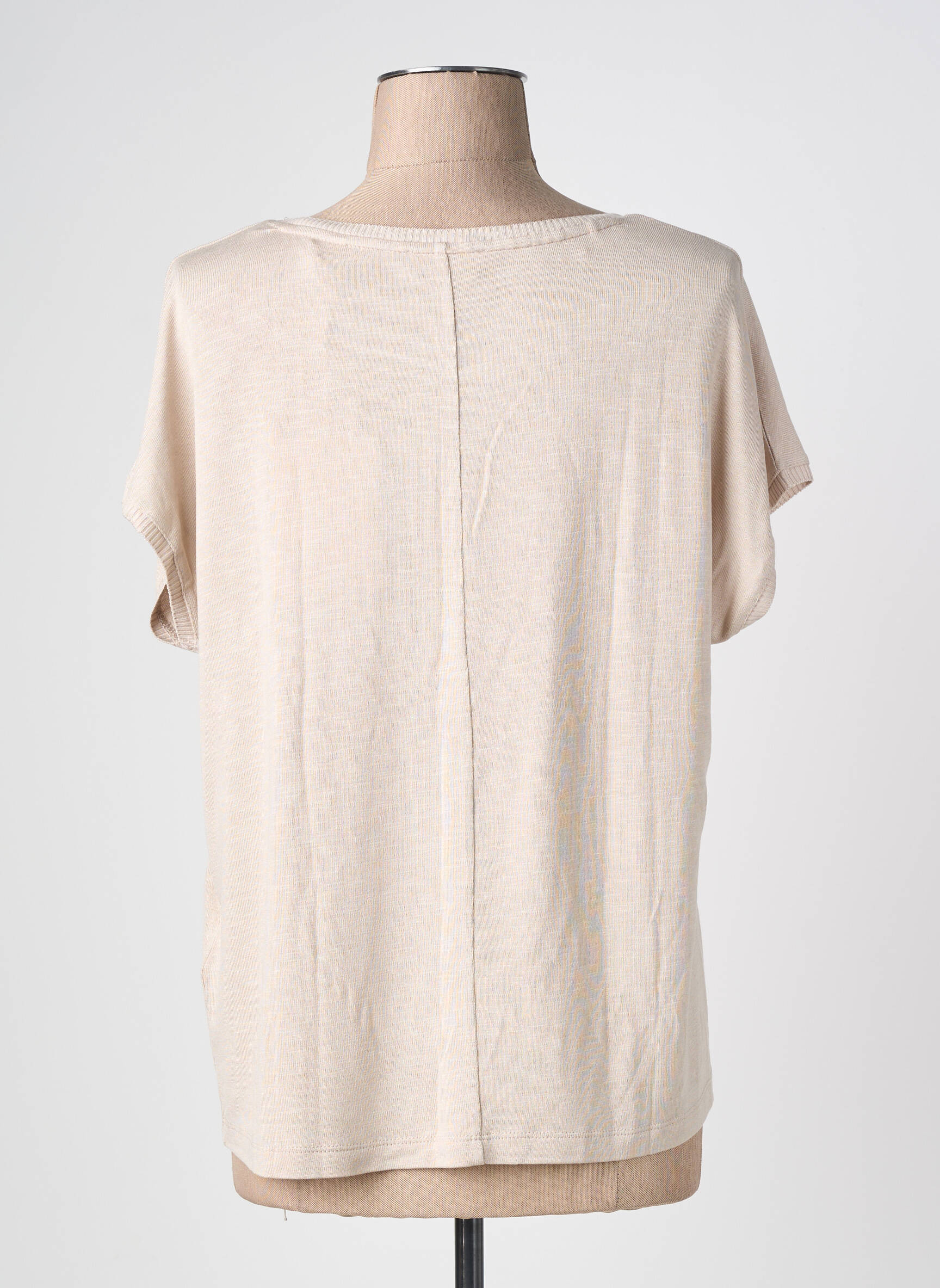 Top stretch manches courtes beige STREET ONE femme