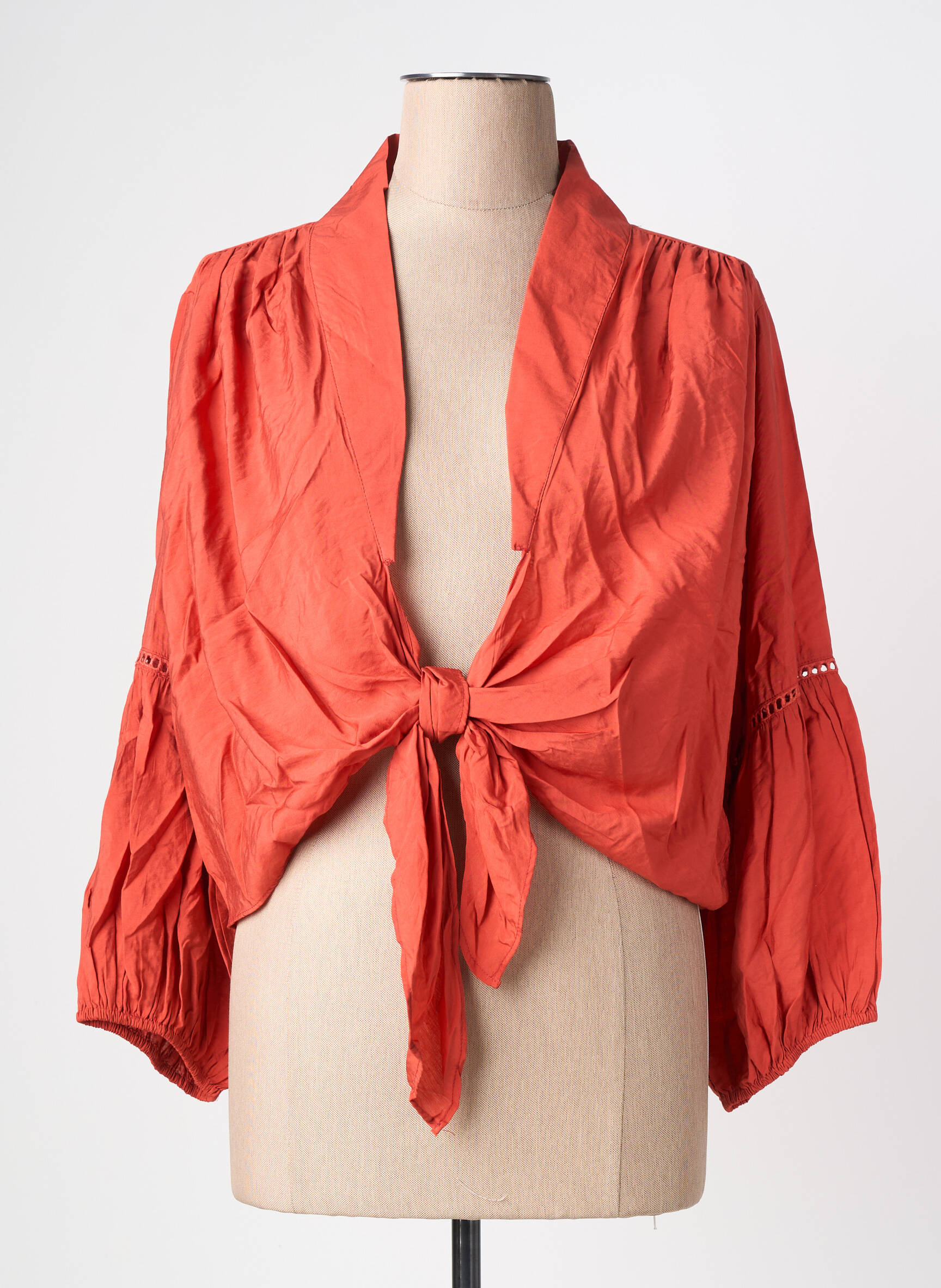 Top manches longues manches longues orange LARAETHNICS femme