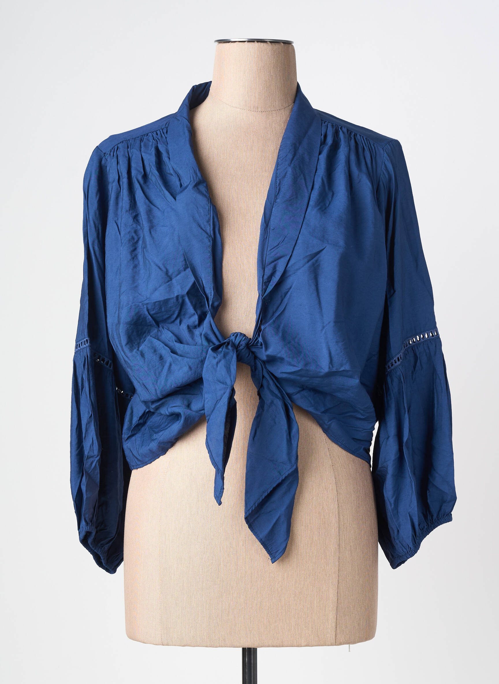 Top manches longues manches longues bleu LARAETHNICS femme
