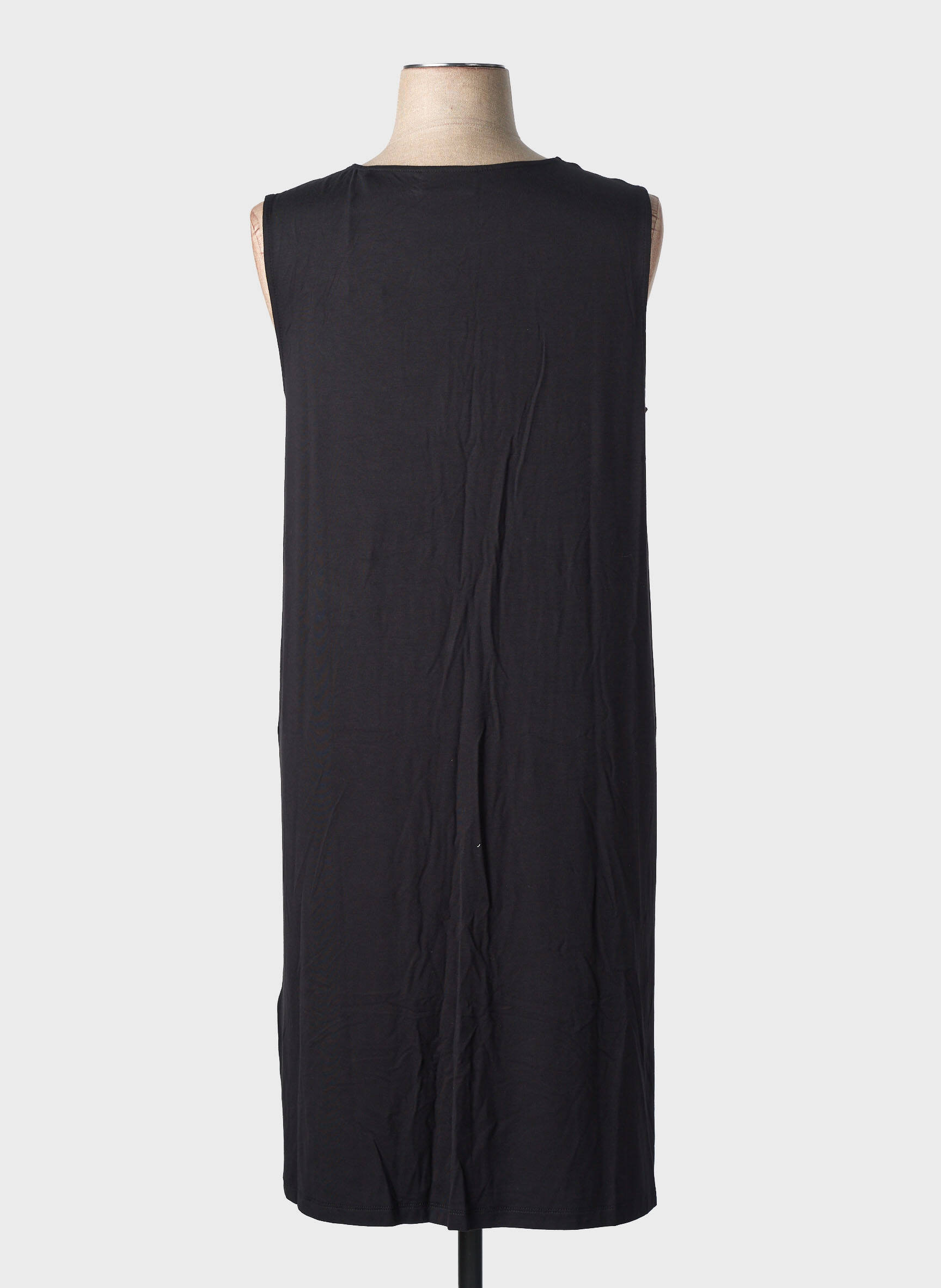 Robe mi-longue sans manche sans manche noir STREET ONE femme