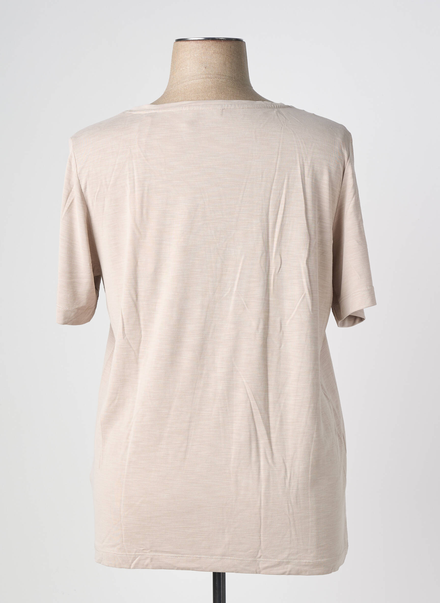 Top stretch manches courtes marron STREET ONE femme