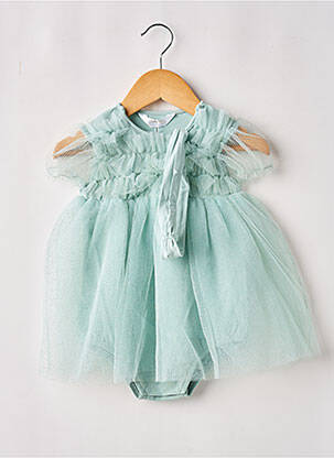Robe mi-longue sans manche sans manche vert MAYORAL fille