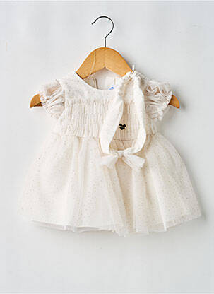 Robe mi-longue sans manche sans manche beige MAYORAL fille