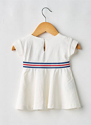 Robe mi-longue manches courtes manches courtes blanc MAYORAL fille