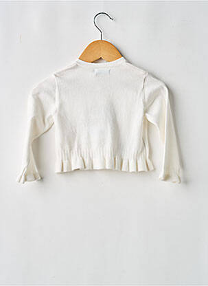 Gilet manches longues coupe droite blanc MAYORAL fille