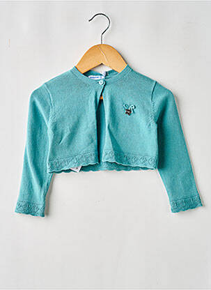Gilet manches longues coupe droite bleu MAYORAL fille